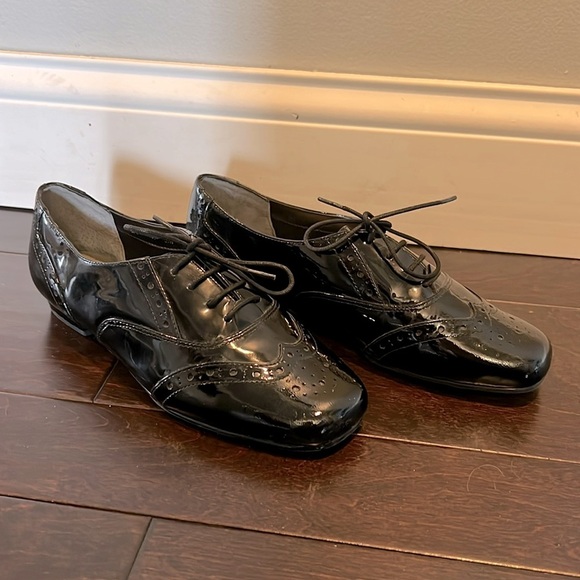 Walking cradles Mark Lemp black patent leather shoe 8 - Picture 1 of 14